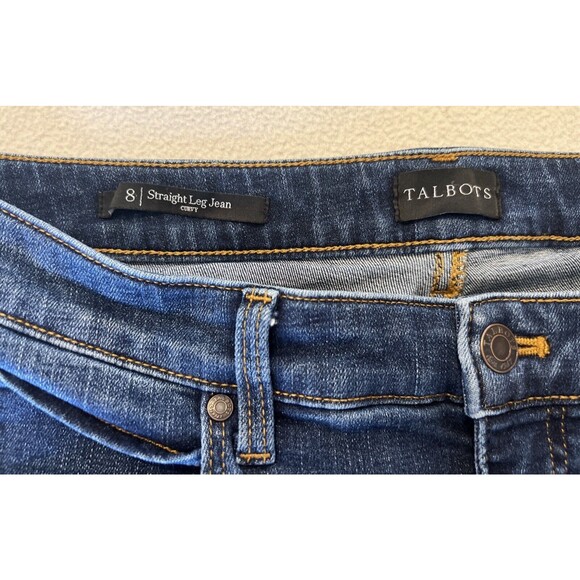 Womens Talbots Jeans Sz 8 Straight Leg Stretch Denim - Picture 5 of 10